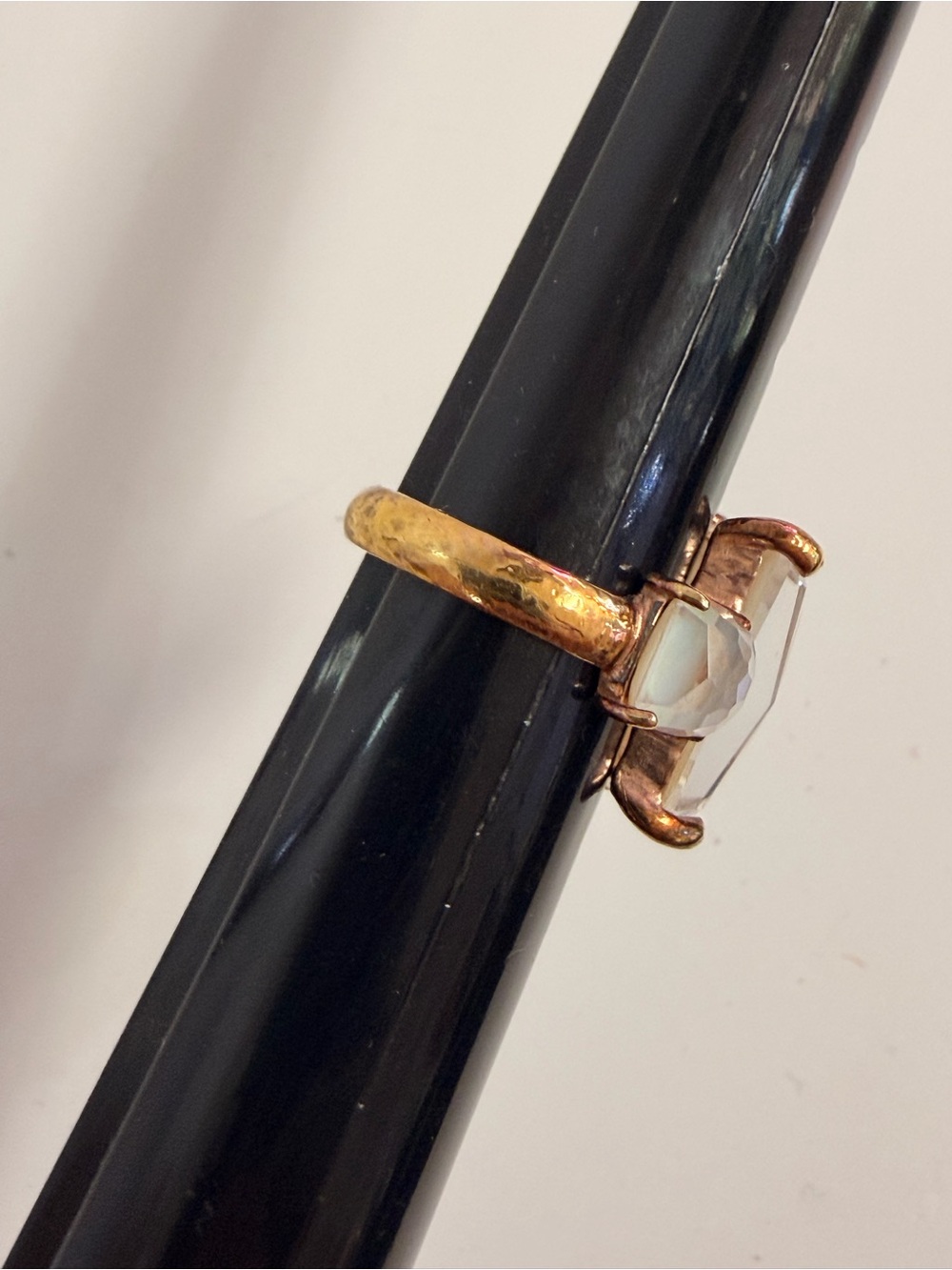 Ippolita Emerald Cut Rock Candy Three Stone Rose Gold Cocktail Ring Size 7.5 - Picture 3 of 6